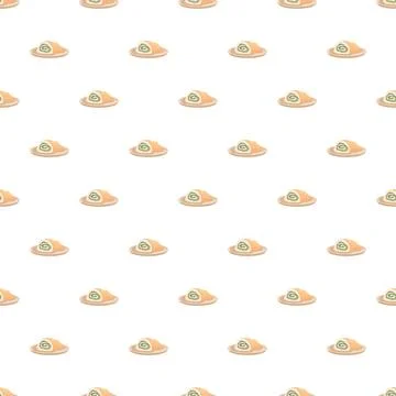 Savory pastries seamless pattern on white background 스톡 일러스트