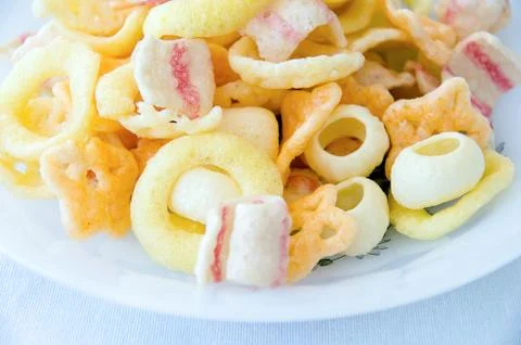 Savory snacks Stock Photos