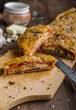 Savory strudel Stock Photos