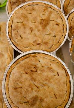 Savory vegetable flan Stock Photos