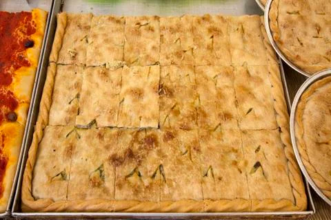 Savory vegetable flan Stock Photos