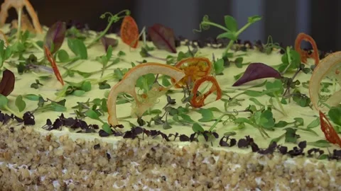 A Savoury cake prepared at home Stock Footage 239755312