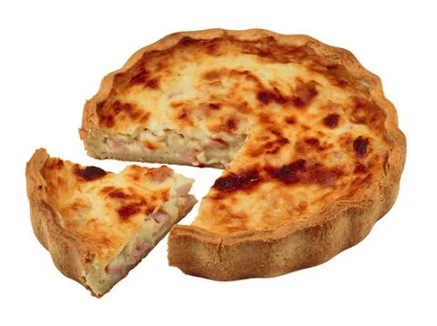 Savoury pie isolated Stock Photos
