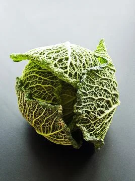Savoy cabbage closeup Foto stock