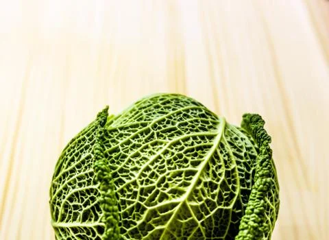 Savoy cabbage in the kitchen Stock Photos