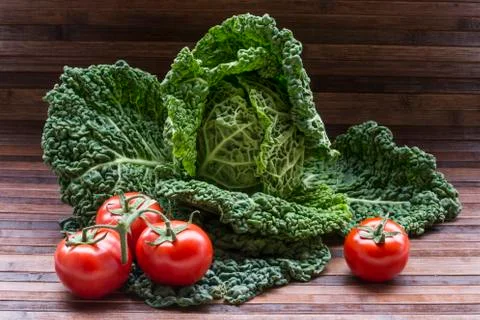 Savoy cabbage Stock Photos