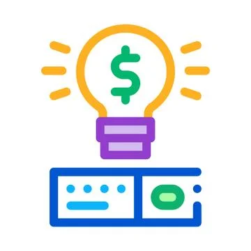 Savvy data storage solution icon vector outline illustration Stock Illustration