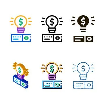 Savvy data storage solution icon vector outline simplified イラスト素材