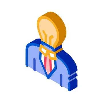 Savvy Man isometric icon vector illustration Illustrazione stock