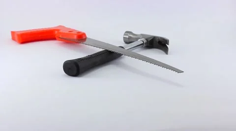 Saw and Hammer Stock Footage 59826290