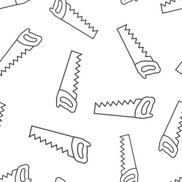 Saw blade icon in flat style. Working tools vector illustration on white isol Illustrazione stock