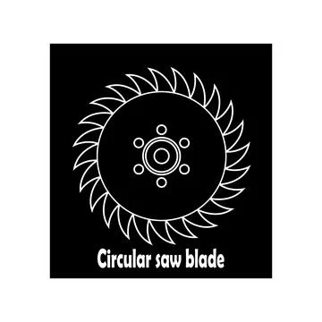 Saw blade icon Illustrazione stock