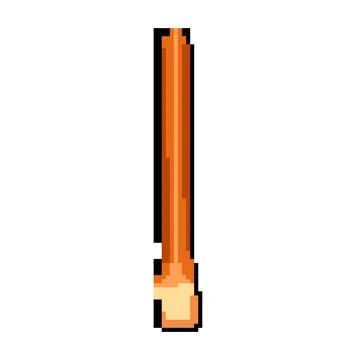 Saw brick chisel pixel art vector illustration Stock Illustration