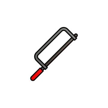 Saw color gradient vector icon Stock Illustration