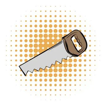 Saw comics icon Stock Illustration