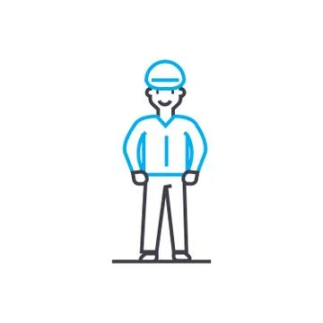 Saw cut vector thin line stroke icon. Saw cut outline illustration, linear sign Stock Illustration