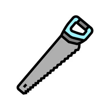 Saw equipment color icon vector illustration Stock Illustration