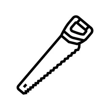 Saw equipment line icon vector illustration Stock Illustration