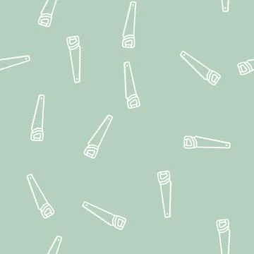 Saw equipment line seamless pattern Stock Illustration