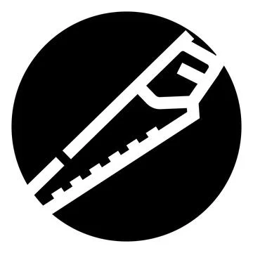 Saw hand tool icon for carpentry work Ilustración de archivo