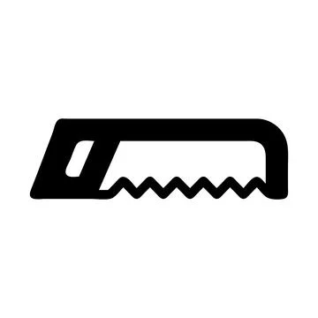 Saw icon. Concept of carpentry, construction, and woodworking. Illustration