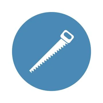 Saw Icon Vector flat design style Stock Illustration