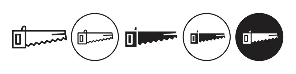 Saw icon vector set collection for web Illustrazione stock