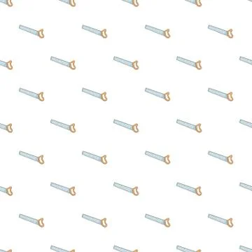 Saw pattern, cartoon style Illustrazione stock