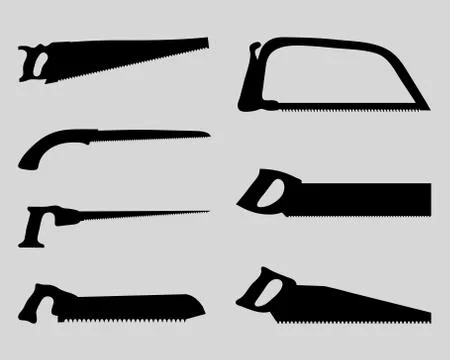 Saw silhouette Stock Illustration