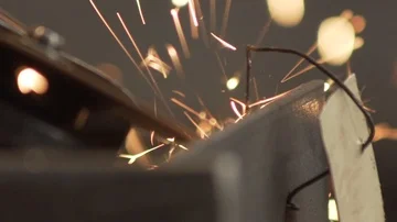 Saw sparks | close up Stock Footage 86054750