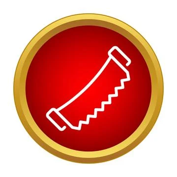 Saw tool icon for construction and carpentry work Stock Illustration