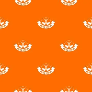 Saw tool pattern orange Illustrazione stock