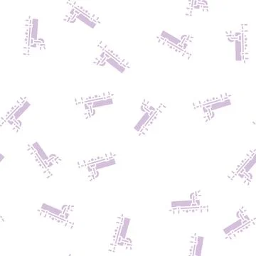 Saw trailer glyph seamless pattern Illustrazione stock
