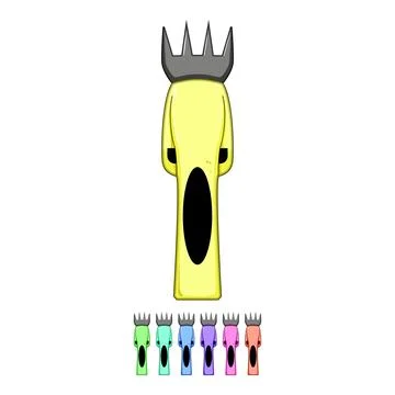 Saw tree trimmer cartoon vector graphic Illustrazione stock