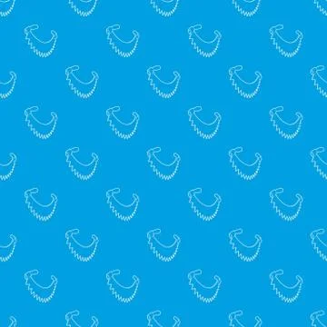 Saw with two handles pattern seamless blue Stock Illustration