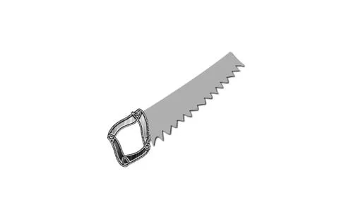 Saw on a white background Stock Illustration