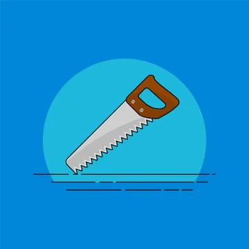Saw worker tool vector Illustration Stock Illustration