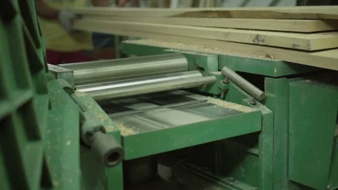 Sawdust and grinding machine, surface plank grinder. Stock Footage 77668586