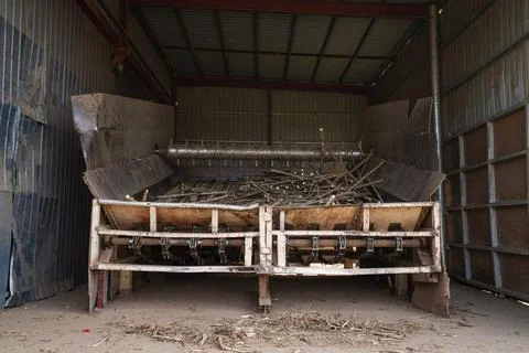 The sawdust processing production line is located in a board manufacturing .. Фото