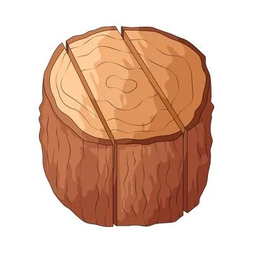 Sawed wood illustration Stock Illustration