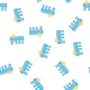 Sawing centers vector seamless pattern flat Stock Illustration