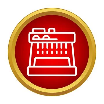 Sawing machine icon representing industrial blade cutting process Stock Illustration