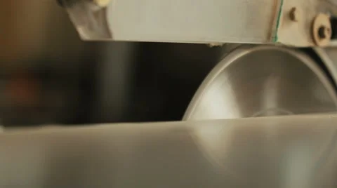 Sawing machine in work Stock Footage 62779583
