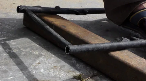 Sawing metal.mp4 Stock Footage 39798620
