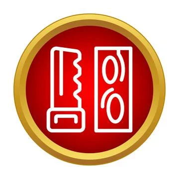 Sawing a person in half magic trick illusion icon Stock Illustration