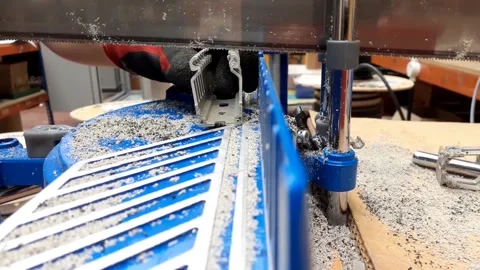 Sawing Plastic Materials 1 Video stock 130669937