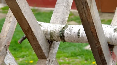 Sawing wood Stock Footage 37179935