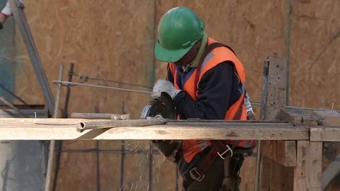 Sawing wood Stock Footage 77100892