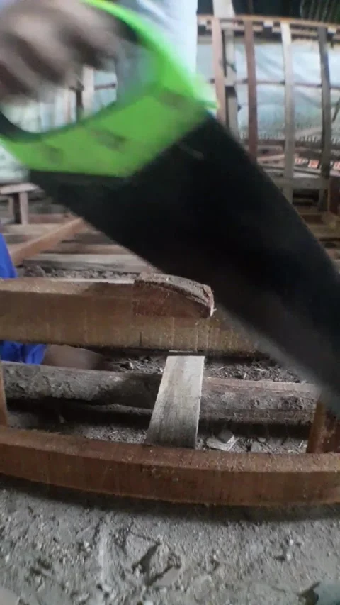 Sawing wood Stock Footage 222100083