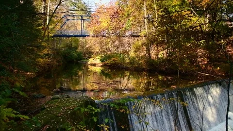 Sawkill creek dam 1 Stock Footage 259428153